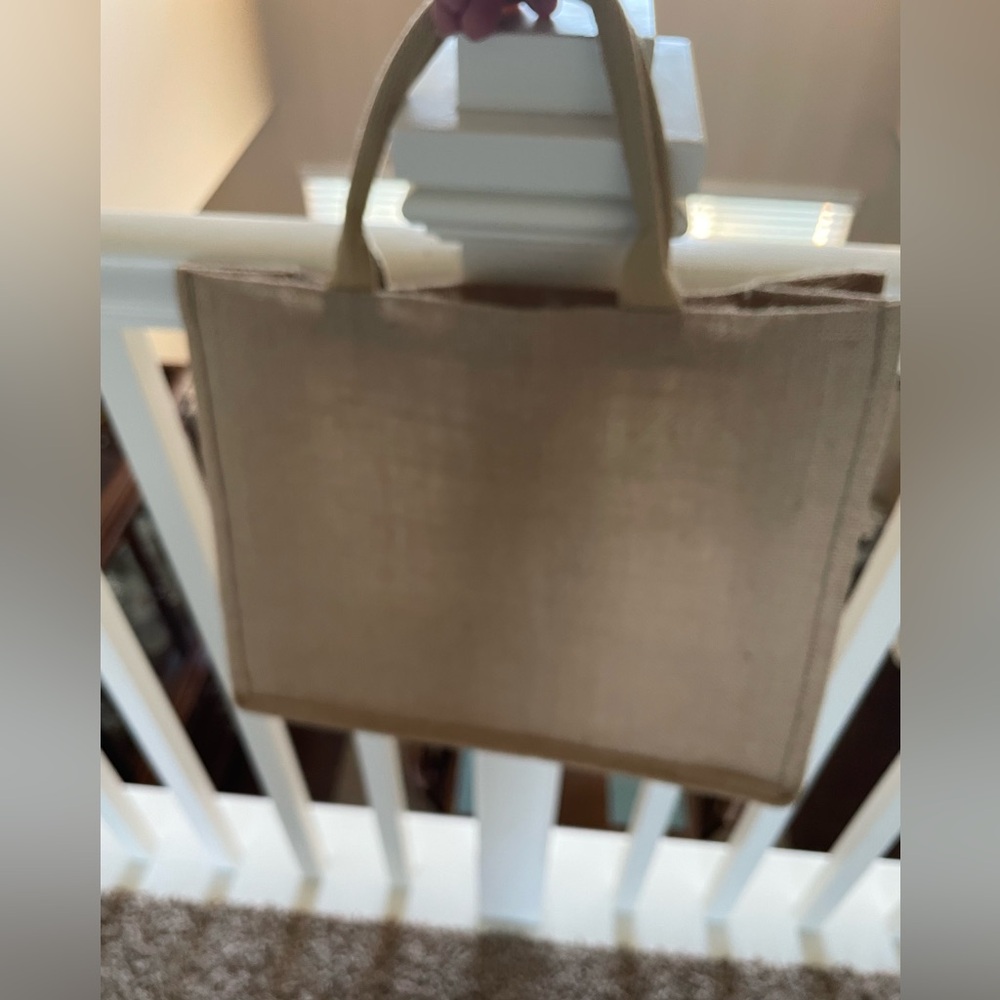 Used YSL GWP Brown Canvas Tote with Glittery Logo - Picture 4 of 13